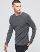 Sisley Seamless Ribbed Sweater With Colored Fleck - Gray