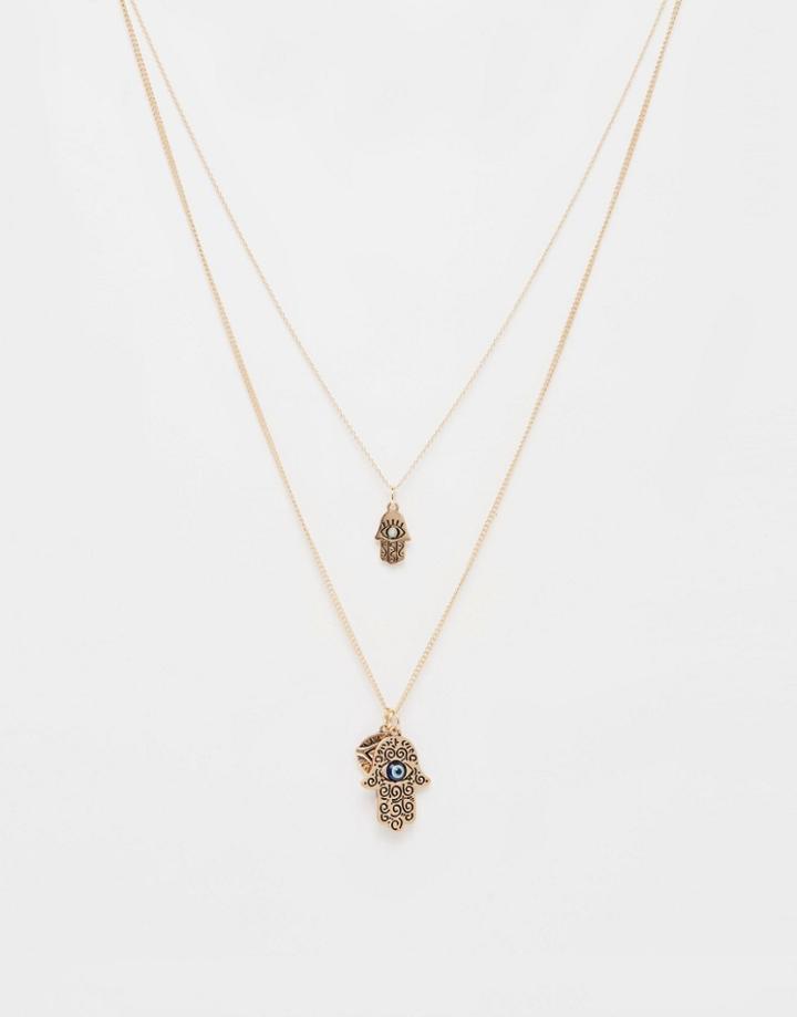 Aldo Libere Multirow Necklaces - Gold