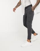 Asos Design Organic Smart Skinny Sweatpants With Pin Tuck In Charcoal Heather-grey