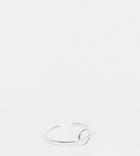 Kingsley Ryan Curve Circle And Bar Ring In Sterling Silver