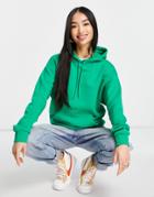 Monki Cotton Hoodie In Bright Green - Mgreen