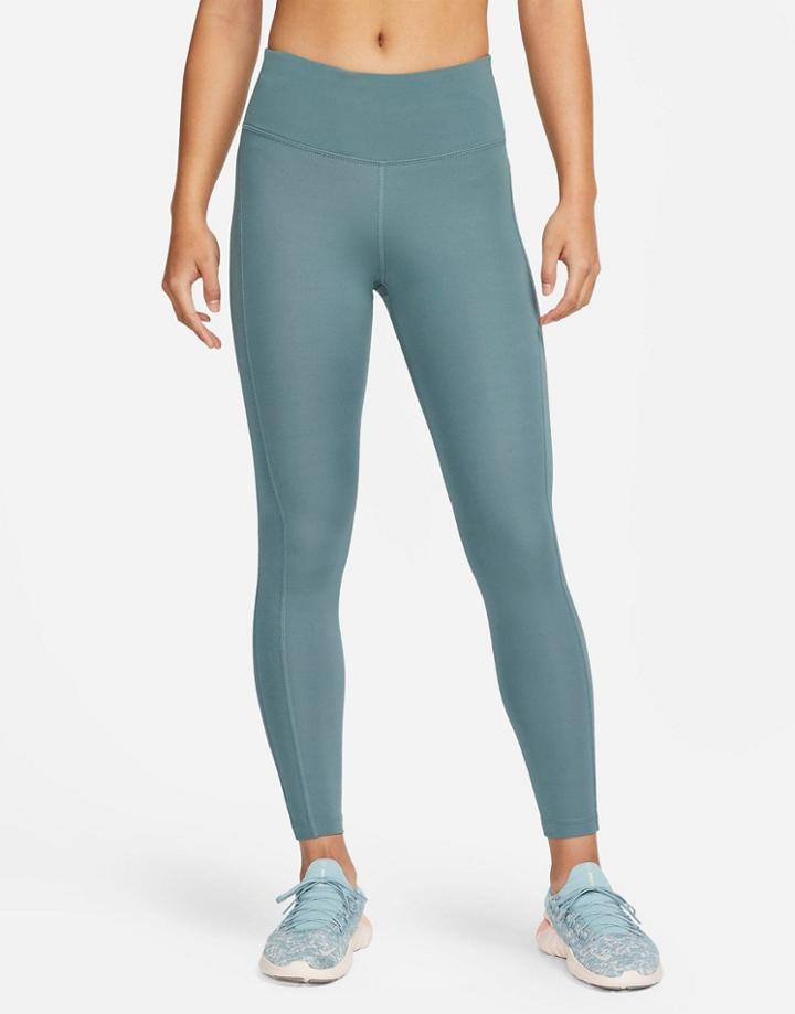 Nike Running Dri-fit Fast Leggings In Mint Green