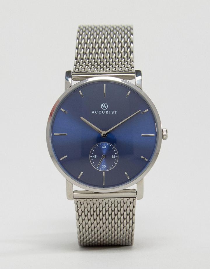 Accurist Mesh Bracelet Watch In Silver - Silver