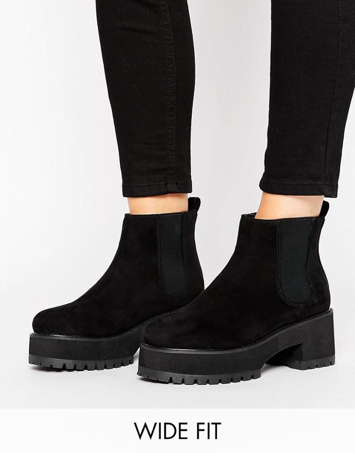 Asos Renee Wide Fit Chelsea Boot - Black