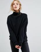 New Look Roll Neck Sweatshirt Sweater - Black