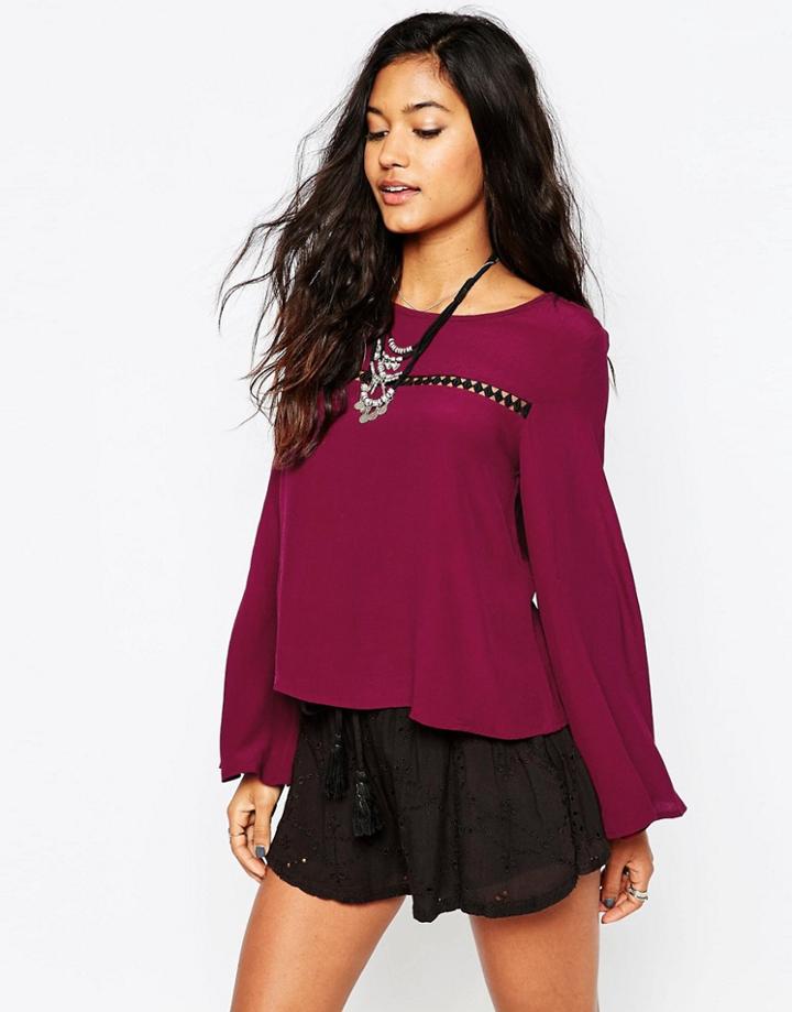 Japonica Tunic Top - Wine