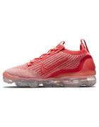 Nike Air Vapormax 2021 Flyknit Sneakers In Magic Ember/track Red