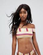 Zulu & Zephyr Stripe Bandeau Bikini Top - Multi