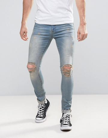 Brooklyn Supply Co Distressed Grunge Jeans - Black