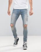 Brooklyn Supply Co Distressed Grunge Jeans - Black