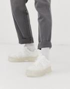 Asos Design Sneakers In Off White With Chunky Translucent Sole