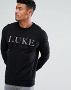 Luke Sport Pavey Logo Heavy Long Sleeve Top In Black - Black