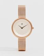 Mvmt Mod Mesh Watch In Rose Gold