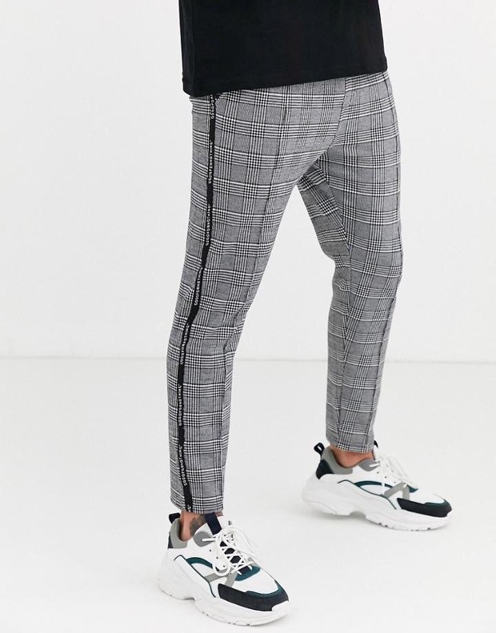 Good For Nothing Skinny Pants In Gray Prince Of Wales Check - Gray