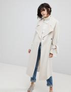 Asos Belted Coat - Cream