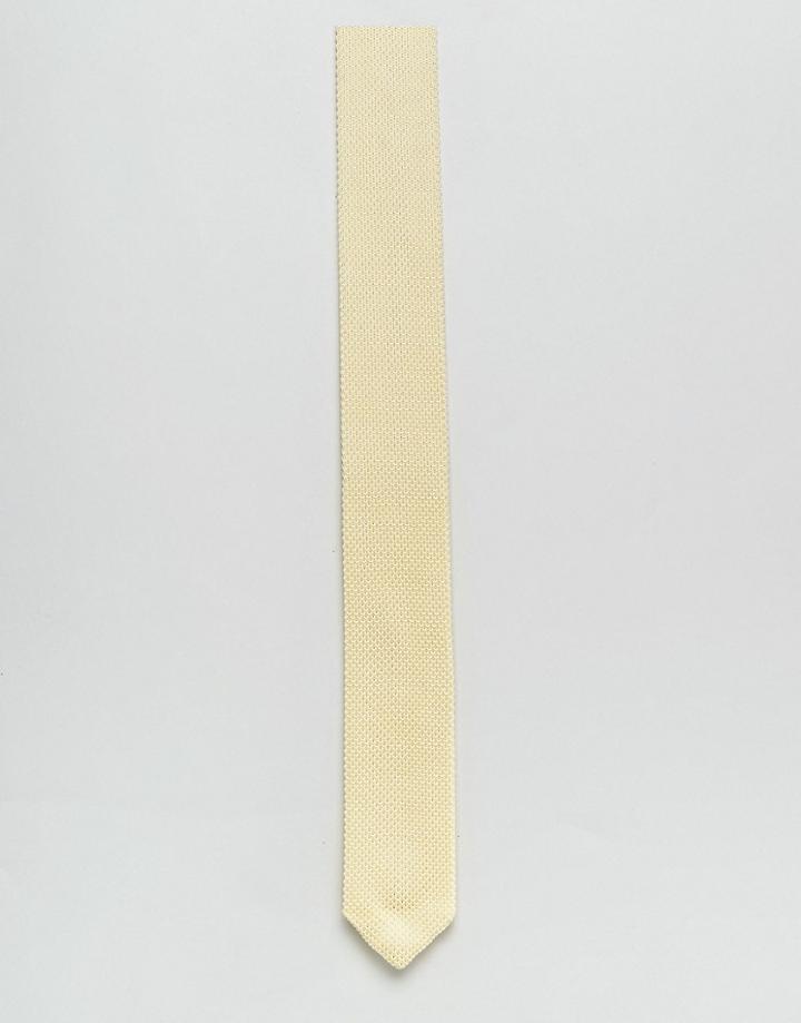 Noose & Monkey Knitted Tie - Cream