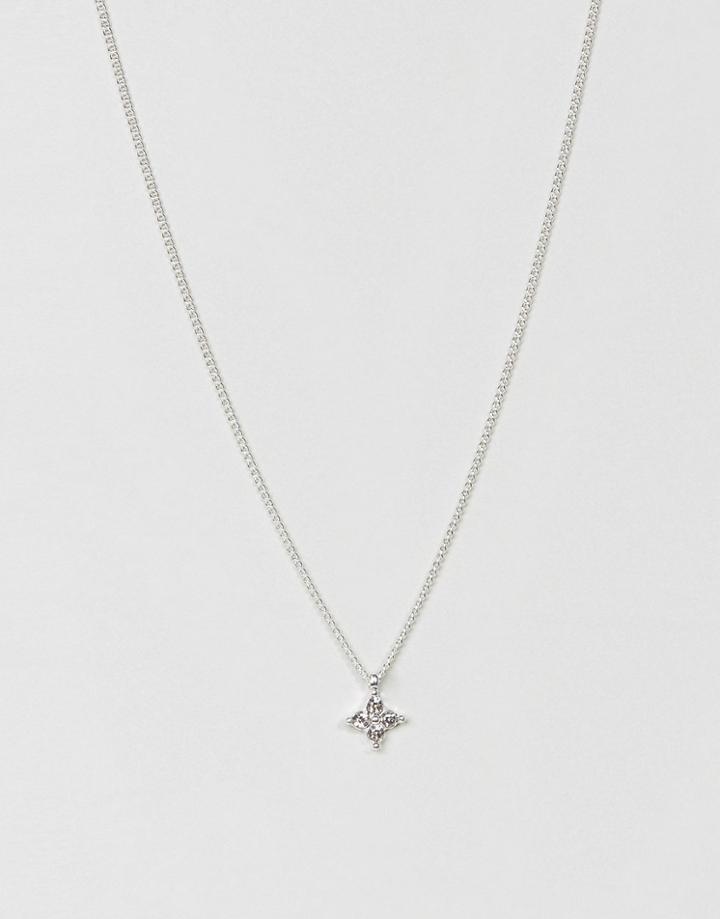 Pilgrim Oval Shaped Silver Necklace - Silver