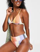 Rip Curl Heat Wave Triangle Bikini Top In Multi Stripe