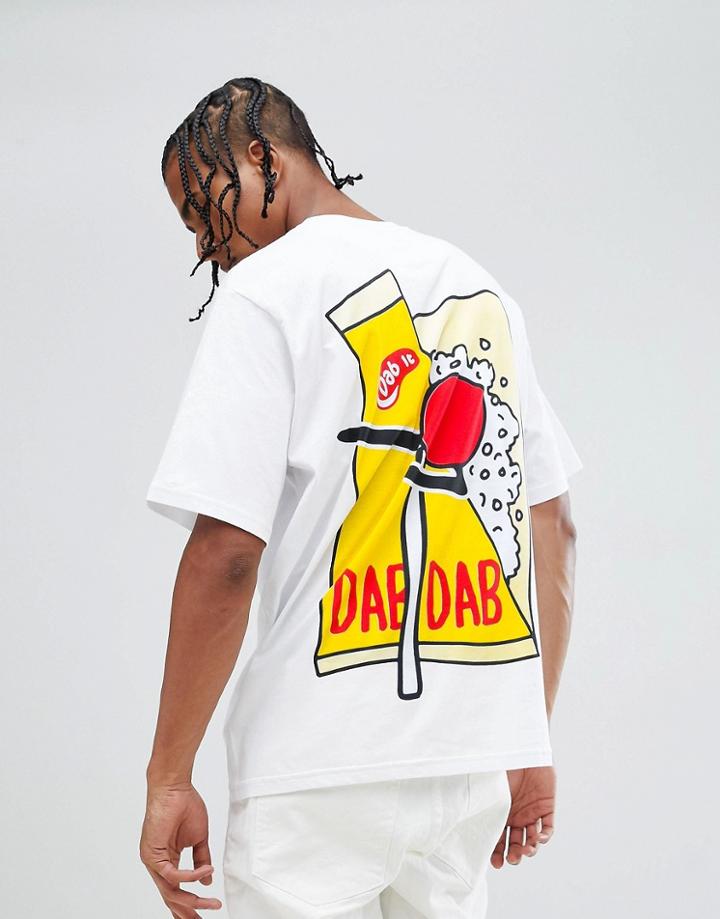 Midnight Surf Dab Dab Back Print T-shirt - White