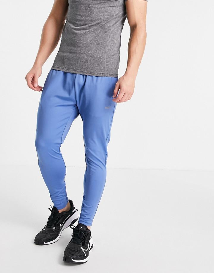 Asos 4505 Icon Super Skinny Training Sweatpants With Quick Dry In Blue-blues