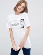 Asos T-shirt With Justin Bieber Tour Print - White