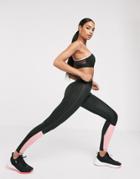 Puma Training Color Block Leggings With Mesh Panels - Black