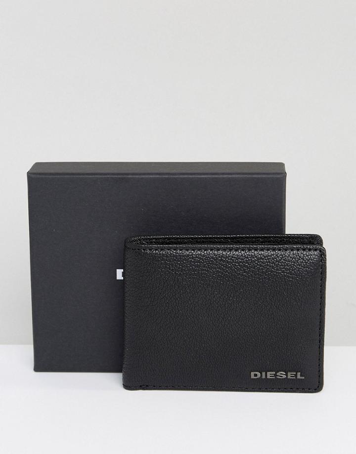 Diesel Hiresh Wallet In Leather - Black