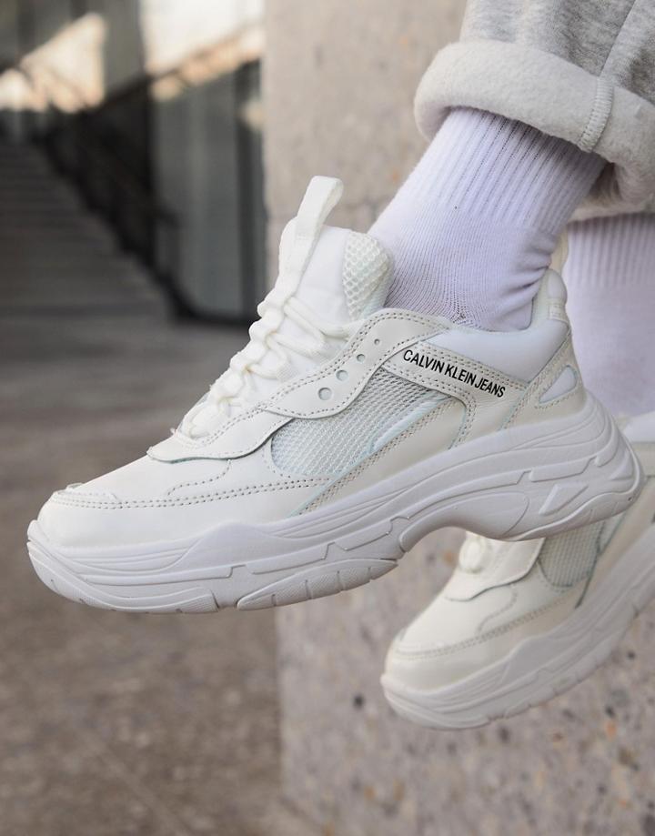 Calvin Klein Maya White Chunky Sneakers