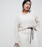 Current Air Plus Long Sleeve Ruched Detail Blouse
