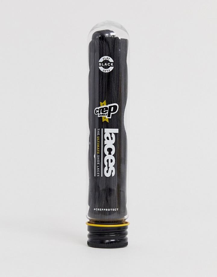 Crep Protect Flat Laces In Black - Black
