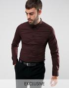 Only & Sons Skinny Smart Shirt With Stretch - Red