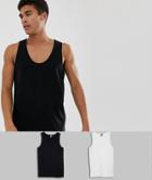 Asos Design 2 Pack Organic Tank Save-multi