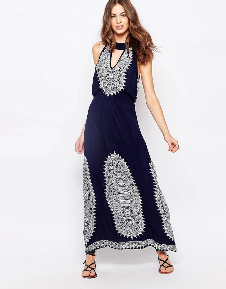 Diya Maxi Dress With Key Hole Detail