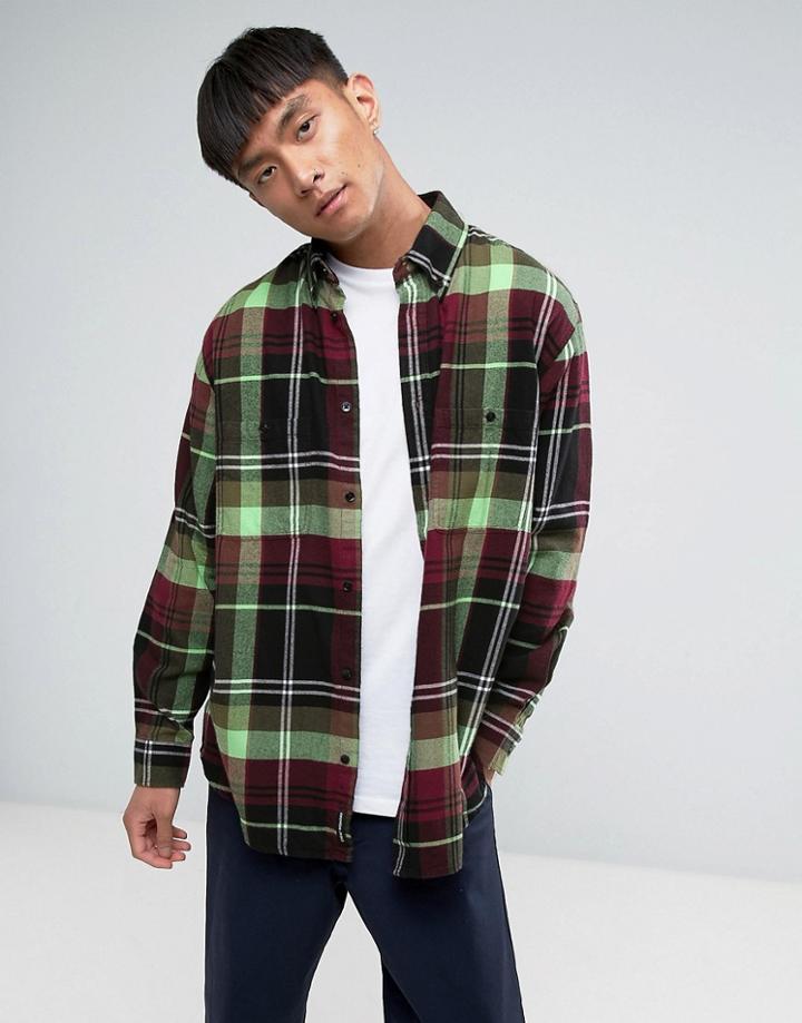 Cheap Monday Conduct Shirt 90's Check - Green