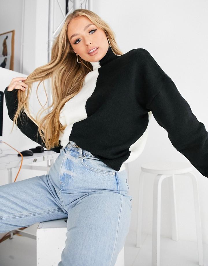 Missguided Color Block Sweater-multi