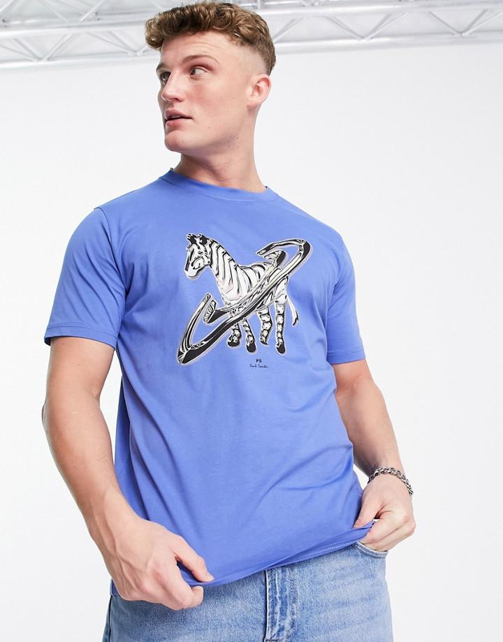 Paul Smith Zebra T-shirt In Blue