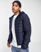 New Look Hooded Puffer In Navy