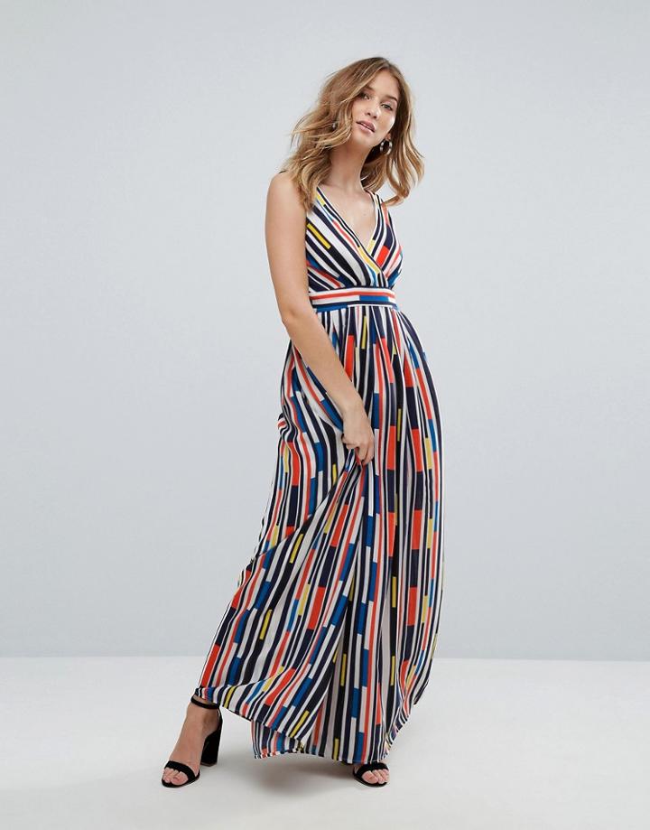 Traffic People Multi Strip Maxi Dress - Multi