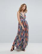 Traffic People Multi Strip Maxi Dress - Multi