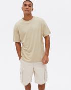 New Look Oversized T-shirt In Stone-neutral