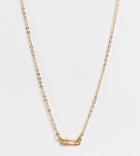 Asos Design 14k Gold Plated Necklace With Mini Safety Pin