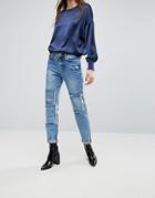 Noisy May Kim Loose Boyfriend Jeans - Blue