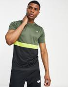 New Balance Accelerate T-shirt In Color Block Green