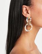 Aldo Ciswen Resin Loop Link Earrings In Multi And Gold