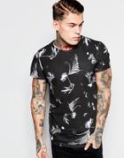 Religion T-shirt With Plant Print Set - Black