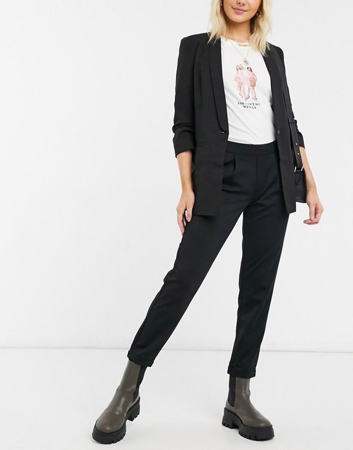 Jdy Ankle Grazer Tailored Suit Pant In Black