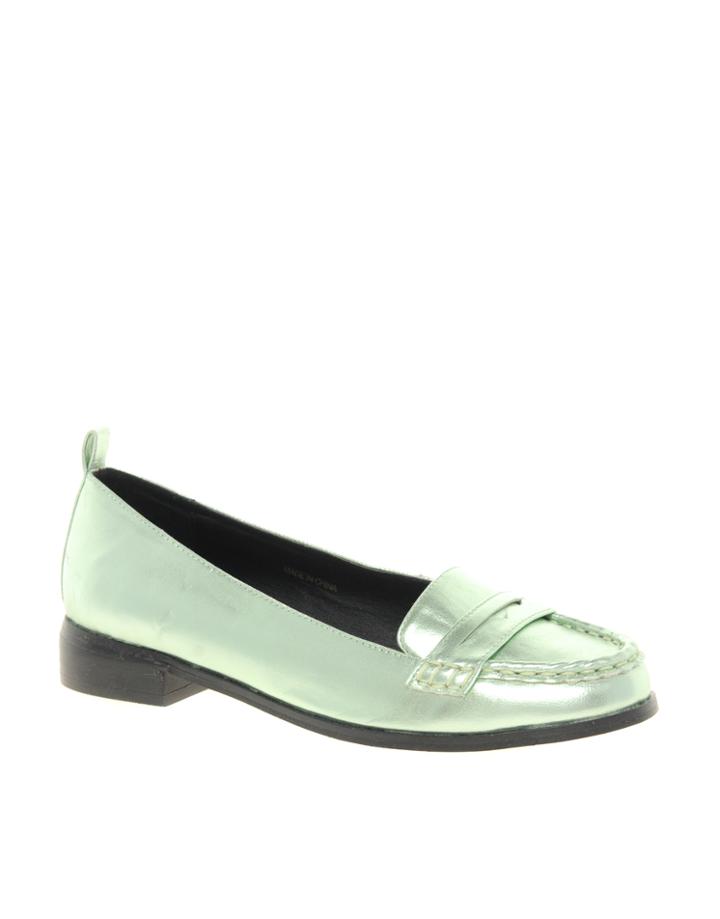 Asos Month Metallic Loafers