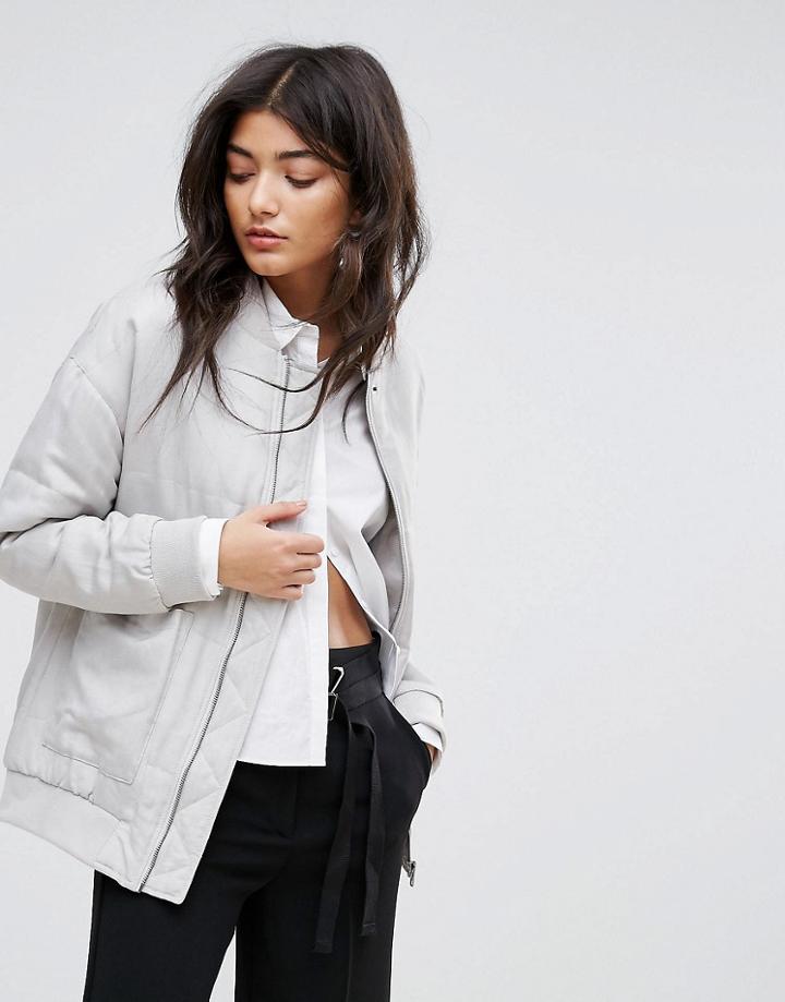 Native Youth Padded Bomber - Gray