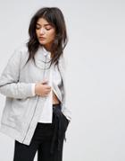 Native Youth Padded Bomber - Gray