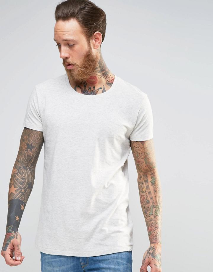 Lee Ultimate T-shirt In Gray Melange - Ecru Melange